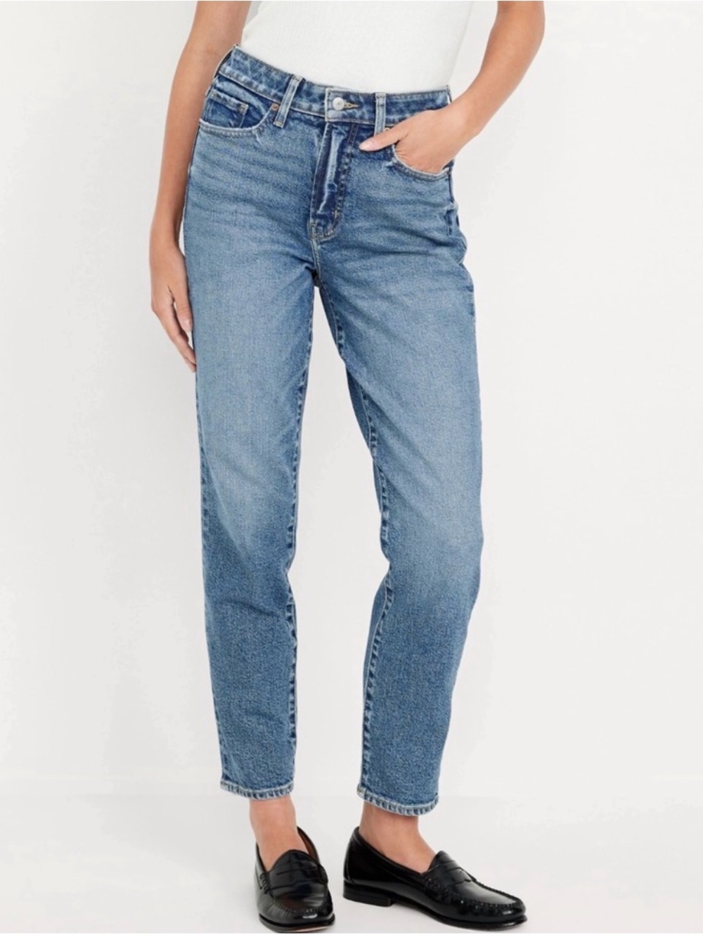 Old Navy OG High Rise Button Fly Straight Leg Jeans 12